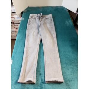 Gap Jeans Size 2 Womens Gray Stretch Denim Pants High Rise Slim Straight